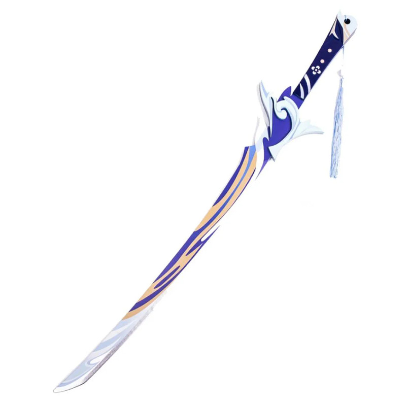 Genshin Impact Kamisato Ayato Haran Geppaku Futsu Katana Sword - Blue/Purple - اكسسوارات